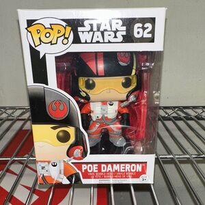 Funko Pop Star Wars Poe Dameron Figure - Black, Red, White #62